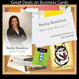 イベントプランナーミスティ写真テンプレートファンタスティック値 名刺