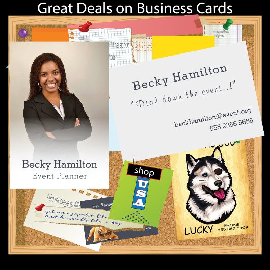 イベントプランナーミスティ写真テンプレートファンタスティック値 名刺