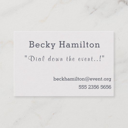 イベントプランナーミスティ写真テンプレートファンタスティック値 名刺 (裏面)