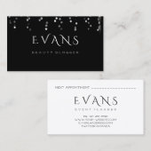 イベントプランナーメイクアップアーティストシルバーグレーライト 予約カード (正面/裏面)