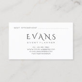 イベントプランナーメイクアップアーティストシルバーグレーライト 予約カード (裏面)