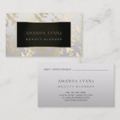 イベントプランナーメイクアップアーティスト金ゴールドハミングバード 予約カード (正面/裏面)