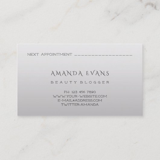 イベントプランナーメイクアップアーティスト金ゴールドハミングバード 予約カード (裏面)