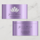 イベントプランナーメイクアップロータスパープルアポイントメントカード 予約カード (正面/裏面)