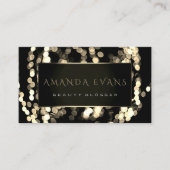 イベントプランナーメイクアップ美しいスパークリー光金ゴールド 予約カード (正面)