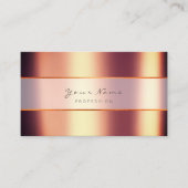 イベントプランナーメタリックミニマルストライプズ銅ルクス 名刺 (正面)