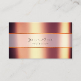 イベントプランナーメタリックミニマルストライプズ銅ルクス 名刺