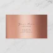 イベントプランナーメタリックミニマルストライプバラ 名刺 (裏面)