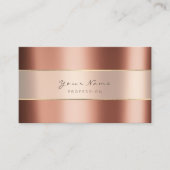 イベントプランナーメタリックミニマルストライプバラ 名刺 (正面)