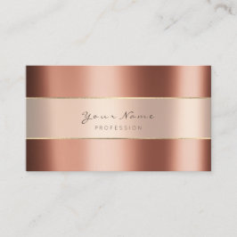 イベントプランナーメタリックミニマルストライプバラ 名刺