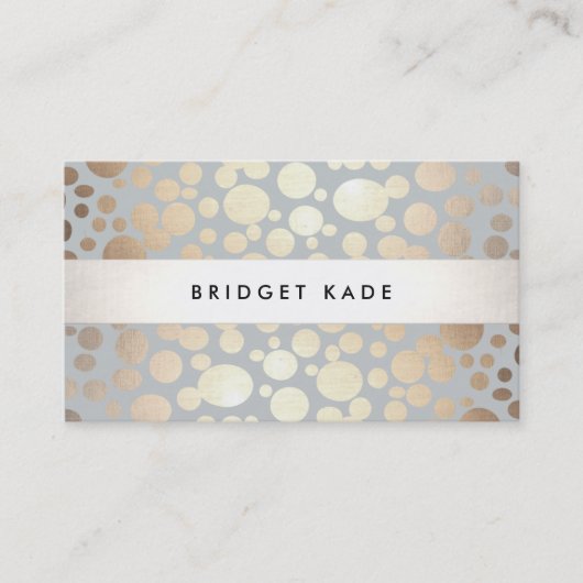 イベントプランナーモダン金ゴールドとシルバーサークルのパターン 名刺 (正面)