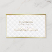 イベントプランナーモダン金ゴールドパイナップルラグジュアリーホワイト 名刺 (裏面)