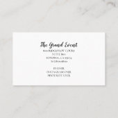 イベントプランナーモダン金ゴールドブラックバルーングリッター 名刺 (裏面)