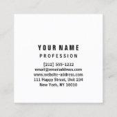 イベントプランナーユニークアイアッシュユニークロゴピンク スクエア名刺 (裏面)