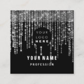 イベントプランナーユニークユニークアイアッシュロゴVIP スクエア名刺 (正面)