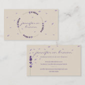 イベントプランナーラベンダーフラワースプリグズボタニカル 名刺 (正面/裏面)