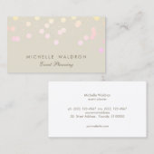 イベントプランナーレインボー紙吹雪名刺 名刺 (正面/裏面)