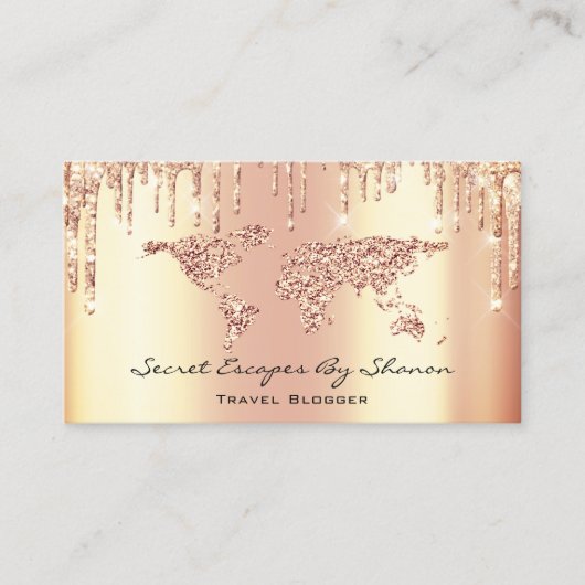 イベントプランナー旅行ブロガー結婚ズ・ラグジュアリー・ドリップ 名刺 (正面)