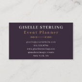 イベントプランナー紫金ゴールドモダン水彩 名刺 (裏面)