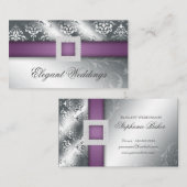 イベントプランナー結婚宝石紫銀 名刺 (正面/裏面)