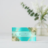 イベントプランナー美しいブロガーMint金ゴールドフローラ 名刺 (スタンド正面)