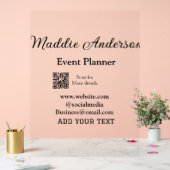 イベントプランナー追加名Q Rコード詳細webサイトem アクリルサイン (ウェディング)