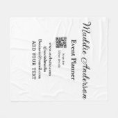 イベントプランナー追加名Q Rコード詳細webサイトem フリースブランケット (正面(横))