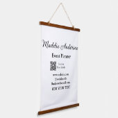 イベントプランナー追加名Q Rコード詳細webサイトem 吊り下げ型タペストリー (傾斜あり)