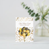 イベントプランナー金ゴールドブラックバルーングリッター星 名刺 (スタンド正面)