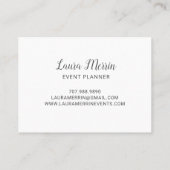 イベントプランナー金ゴールドメタリックオンブラックマーキー 名刺 (裏面)