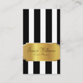 イベントプランナー金ゴールドラベル(ブラックストライプビジネス) 名刺 (正面)