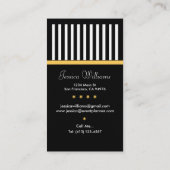 イベントプランナー金ゴールドラベル(ブラックストライプビジネス) 名刺 (裏面)