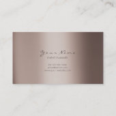 イベントプランナー金属ミニマルコーヒーNor 名刺 (裏面)