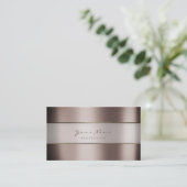 イベントプランナー金属ミニマルコーヒーNor 名刺 (スタンド正面)