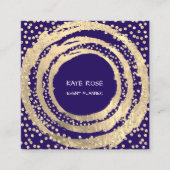 イベントプランナー音楽メディアファッションブロガー海軍 スクエア名刺 (正面)