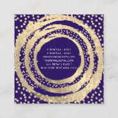 イベントプランナー音楽メディアファッションブロガー海軍 スクエア名刺 (裏面)