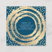 イベントプランナー音楽メディアファッションブロガー金ゴールド スクエア名刺 (裏面)