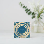 イベントプランナー音楽メディアファッションブロガー金ゴールド スクエア名刺 (スタンド正面)