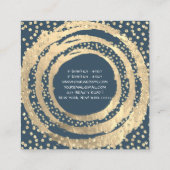 イベントプランナー音楽メディアファッションブロガーBlue Nav スクエア名刺 (裏面)