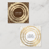 イベントプランナー音楽メディアファッションブロガーBrown スクエア名刺 (正面/裏面)