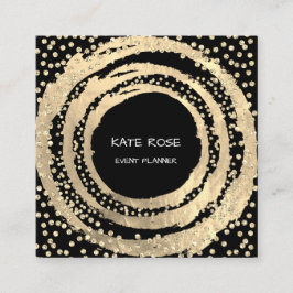 イベントプランナー音楽メディアファッションBlogger Black スクエア名刺