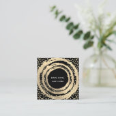 イベントプランナー音楽メディアファッションBlogger Black スクエア名刺 (スタンド正面)