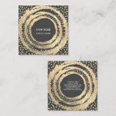 イベントプランナー音楽メディアファッションBlogger Gray スクエア名刺 (正面/裏面)