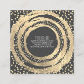 イベントプランナー音楽メディアファッションBlogger Gray スクエア名刺 (裏面)