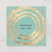 イベントプランナー音楽メディアファッションBlogger Mint スクエア名刺 (正面)