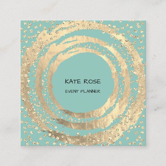 イベントプランナー音楽メディアファッションBlogger Mint スクエア名刺 (正面)