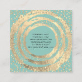 イベントプランナー音楽メディアファッションBlogger Mint スクエア名刺 (裏面)