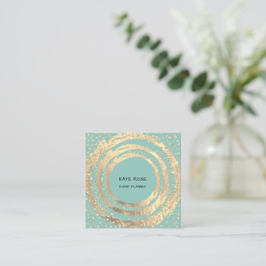 イベントプランナー音楽メディアファッションBlogger Mint スクエア名刺 (スタンド正面)