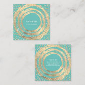 イベントプランナー音楽メディアファッションBlogger Mint スクエア名刺 (正面/裏面)