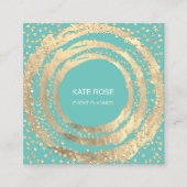 イベントプランナー音楽メディアファッションBlogger Mint スクエア名刺 (正面)